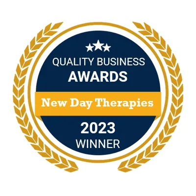 Quality Business Awards 2023 winner badge New Day Therapies